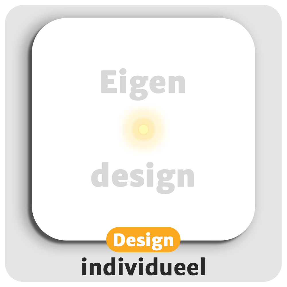 Lichtgevende LED-onderzetters | Eigen design | vierkant