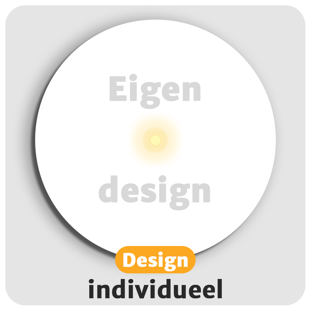 Lichtgevende LED-onderzetters | Eigen design | rond