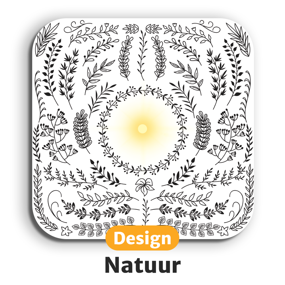 Lichtgevende LED-onderzetters met gratis vervangbatterijen