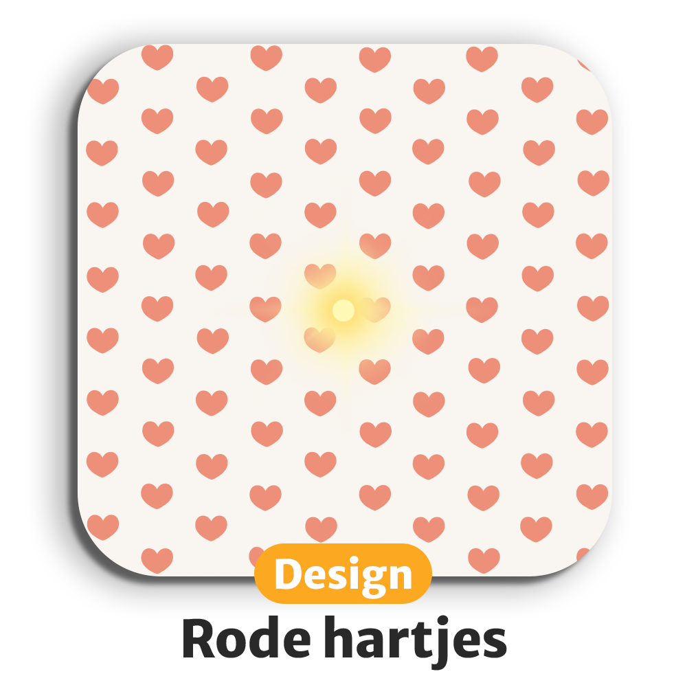 Lichtgevende LED-onderzetters met gratis vervangbatterijen