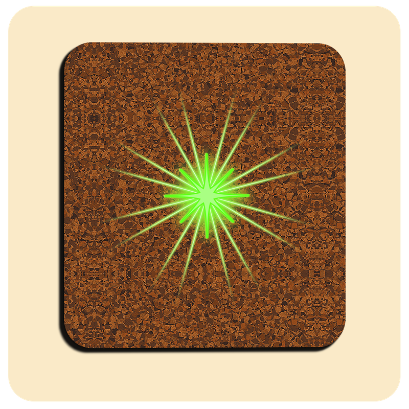 Leuchtende LED-Untersetzer mit gratis Ersatzbatterien | Design: Kork