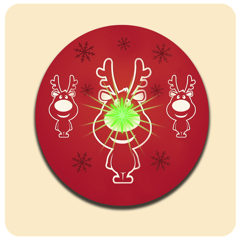 Leuchtende LED-Untersetzer mit gratis Ersatzbatterien | Design: Rudolph