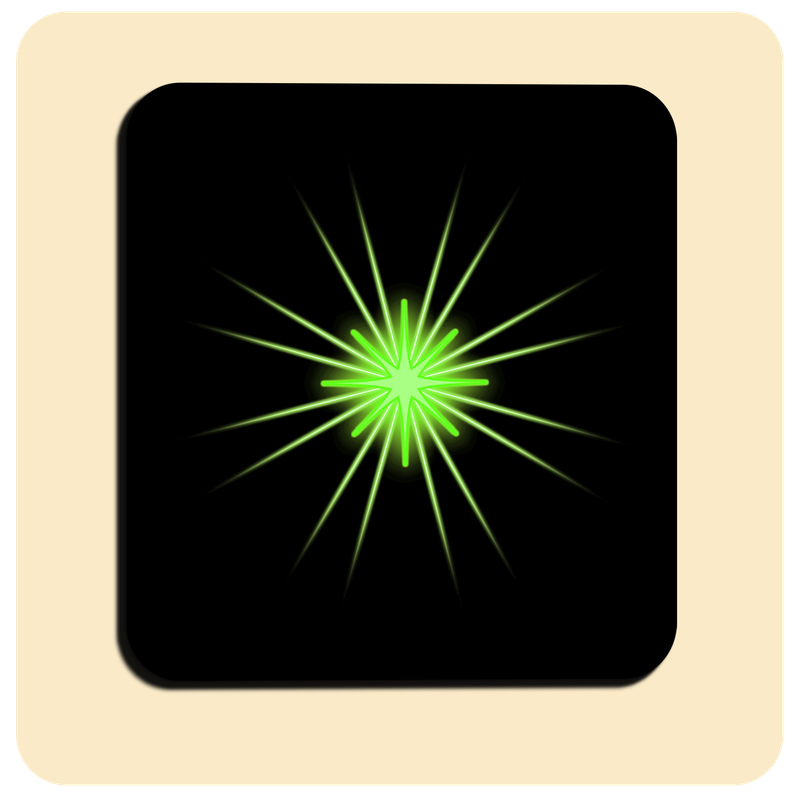 Leuchtende LED-Untersetzer mit gratis Ersatzbatterien | Design: Schwarz (quadratisch)