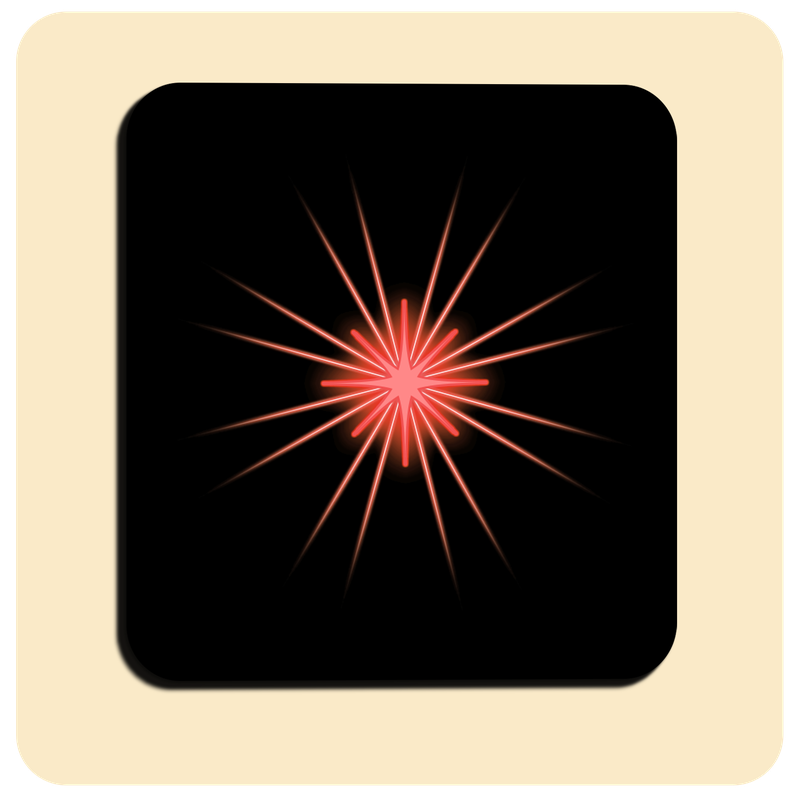 Leuchtende LED-Untersetzer mit gratis Ersatzbatterien | Design: Schwarz (quadratisch)